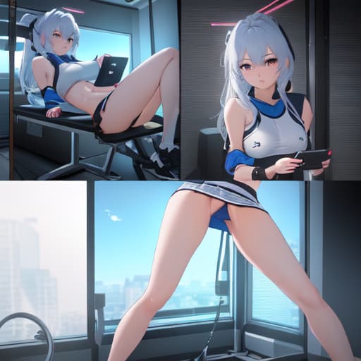  Body Features: Skinny Facial Expressions: orgasm Skin Tone: Light Image Style: 3d Boobs: Small Clothing:mini skirt Actions: gaming Eye Colour: Blue Age: 18 View: Front View Setting: gym, hentai style hyperrealistic, sexual position, full body, highly detailed, cinematic lighting, stunningly beautiful, intricate, sharp focus, f\/1. 8, 85mm, (centered image composition), (professionally color graded), ((bright soft diffused light)), volumetric fog, HDR 4K, 8K