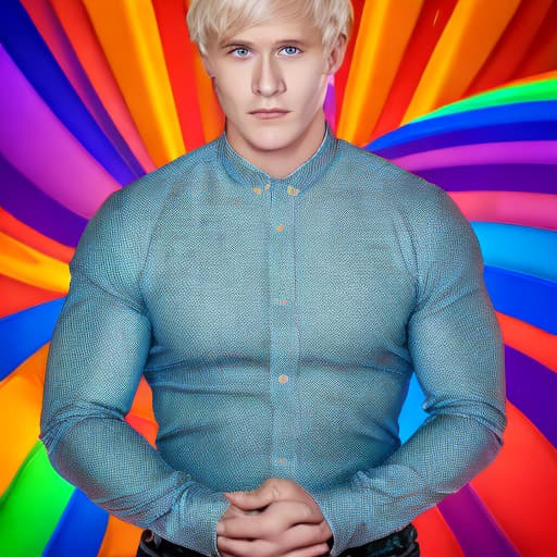 portrait+ style Russian LGBT queer TV show actor blonde hunk dude face