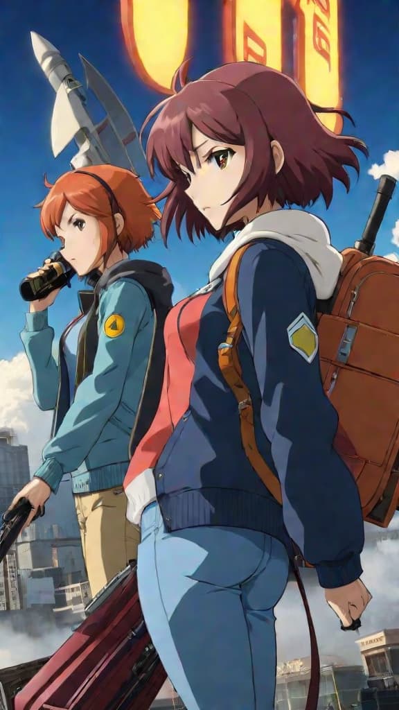  anime art of "flcl" showcasing sheer madness and rock 'n' roll in just 6 episodes. hyperrealistic, full body, detailed clothing, highly detailed, cinematic lighting, stunningly beautiful, intricate, sharp focus, f/1. 8, 85mm, (centered image composition), (professionally color graded), ((bright soft diffused light)), volumetric fog, trending on instagram, trending on tumblr, HDR 4K, 8K