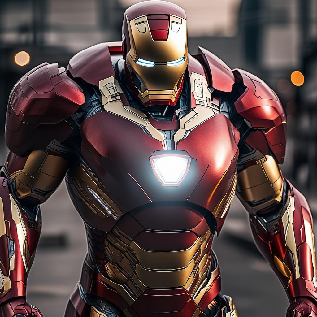  trump iron man hyperrealistic, full body, detailed clothing, highly detailed, cinematic lighting, stunningly beautiful, intricate, sharp focus, f/1. 8, 85mm, (centered image composition), (professionally color graded), ((bright soft diffused light)), volumetric fog, trending on instagram, trending on tumblr, HDR 4K, 8K