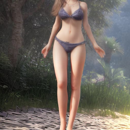 redshift style Mila Azul, full body, hyper realistic and detailed face, perfect body