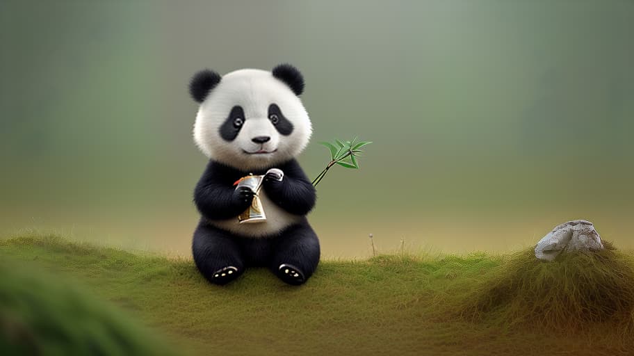  little cartoon panda wishes good morning on a beautiful background for twitch channel cover, wildlife photography, photograph, high quality, wildlife, f 1.8, soft focus, 8k, national geographic, award winning photograph by nick nichols