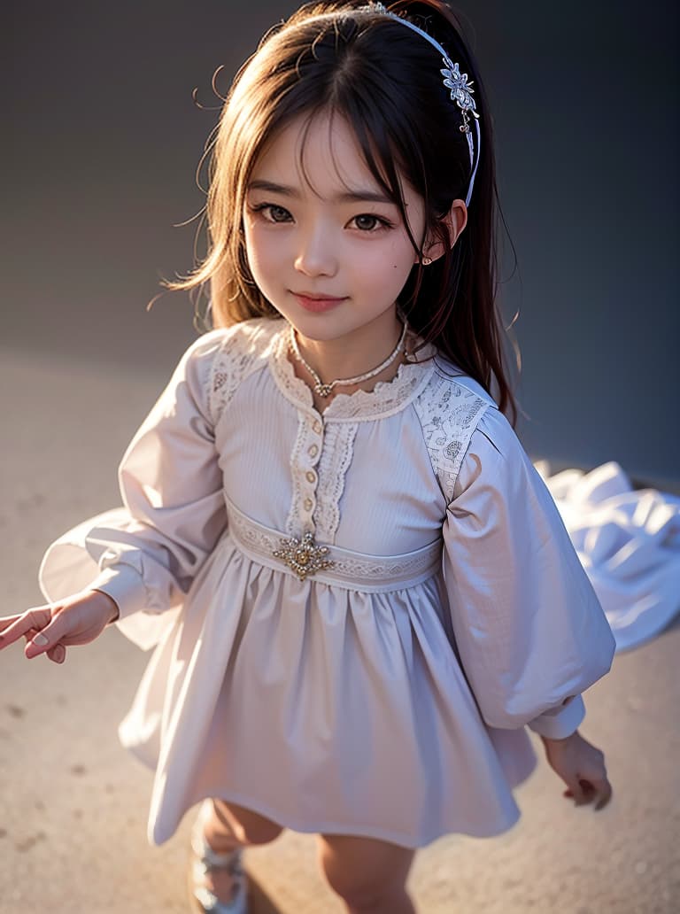  3yo baby child, smile, hyperrealistic, full body, detailed clothing, highly detailed, cinematic lighting, stunningly beautiful, intricate, sharp focus, f/1. 8, 85mm, (centered image composition), (professionally color graded), ((bright soft diffused light)), volumetric fog, trending on instagram, trending on tumblr, HDR 4K, 8K