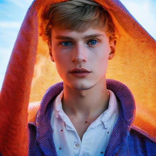 portrait+ style Russian LGBT queer twink blonde hunk dude face