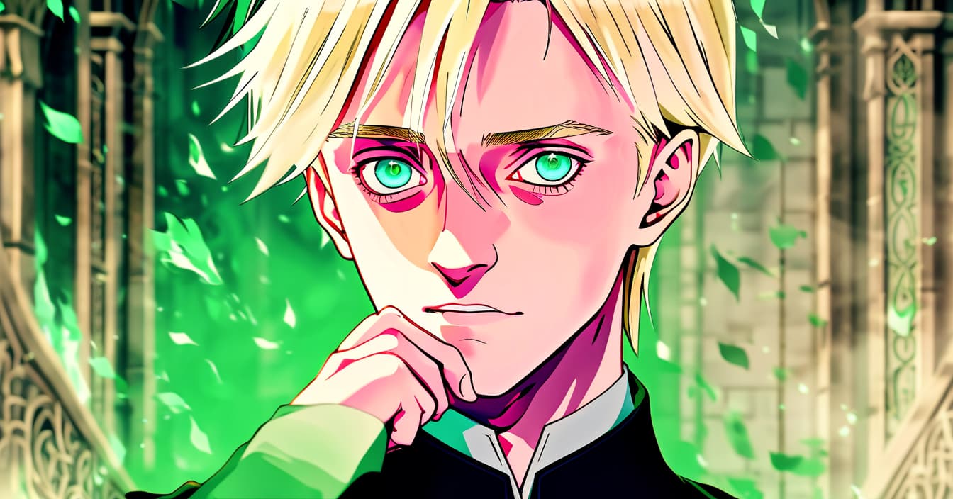  anime artwork draco malfoy . anime style, key visual, vibrant, studio anime, highly detailed