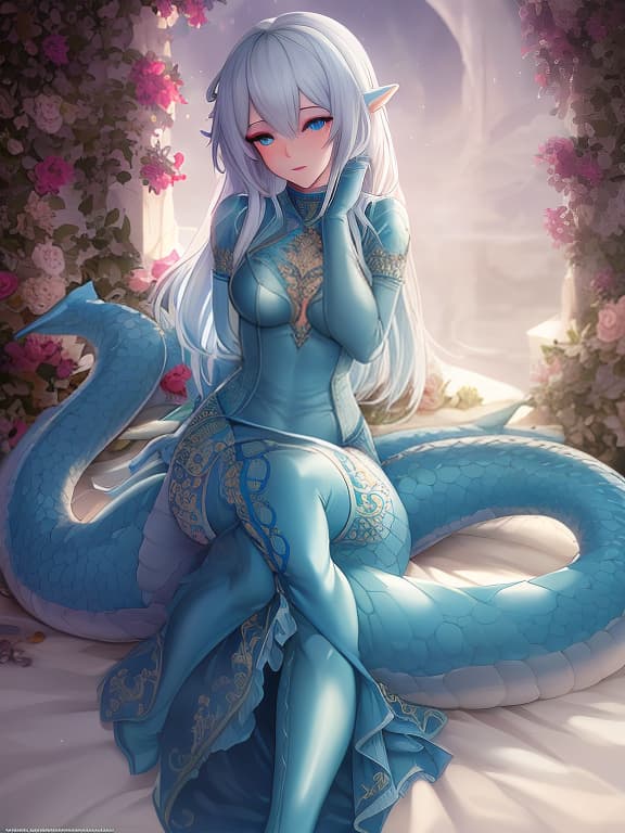  cute and young Dragon femboy, lay on back hyperrealistic, full body, detailed clothing, highly detailed, cinematic lighting, stunningly beautiful, intricate, sharp focus, f/1. 8, 85mm, (centered image composition), (professionally color graded), ((bright soft diffused light)), volumetric fog, trending on instagram, trending on tumblr, HDR 4K, 8K