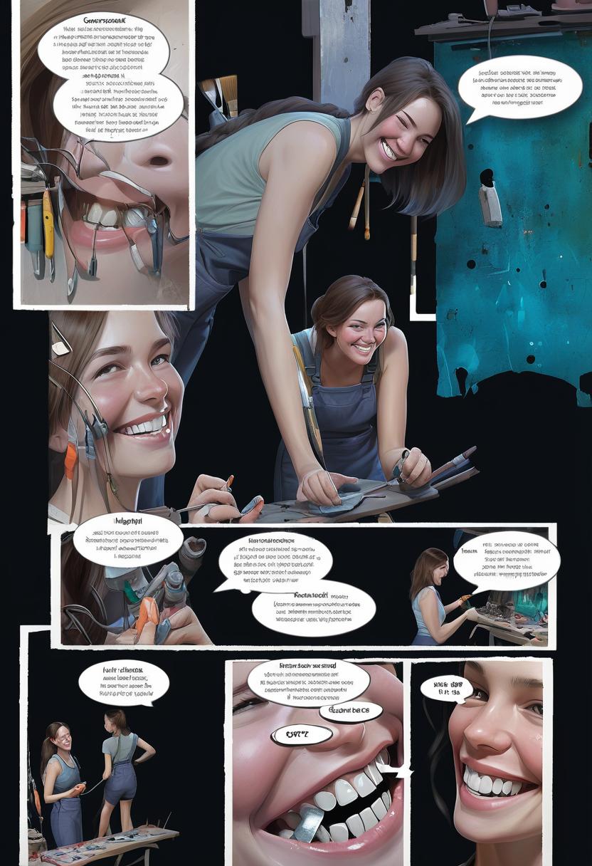  concept art lifehack, repair, women, workshop, smile . digital artwork, illustrative, painterly, matte painting, highly detailed