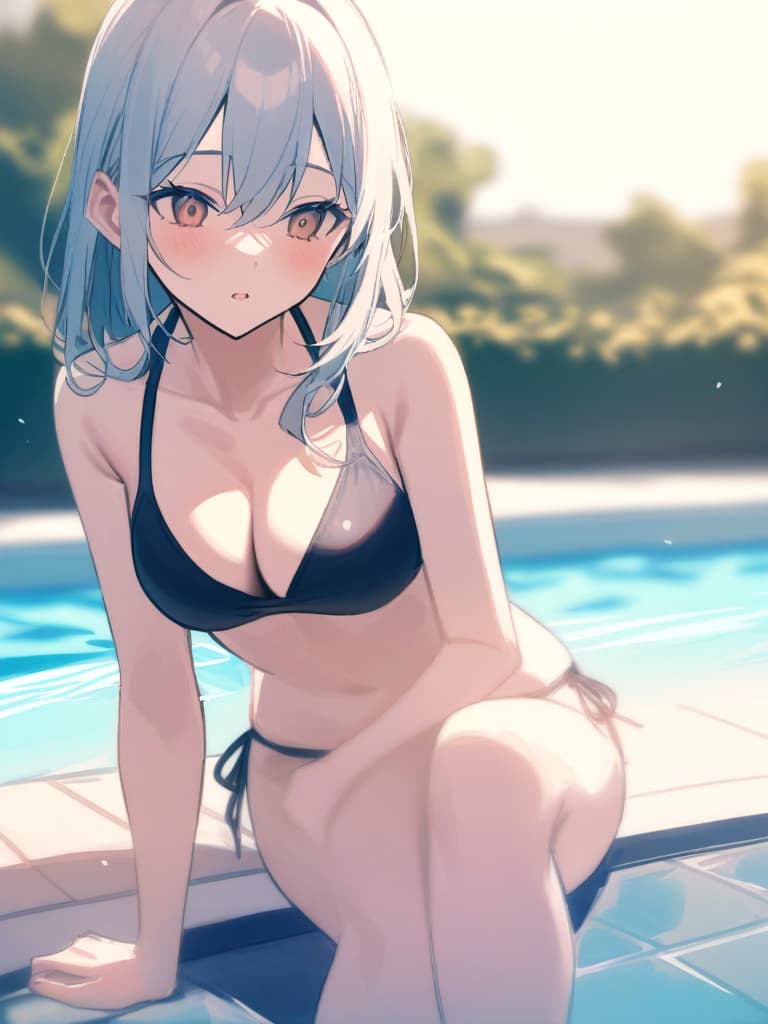  s, swimwear , poolside,