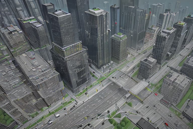  Create a blank road map of Gotham City with: - Roads, highways, and alleys - Empty spaces for buildings and landmarks - Basic road features like streetlights and crosswalks Leave the building spaces blank for customization.