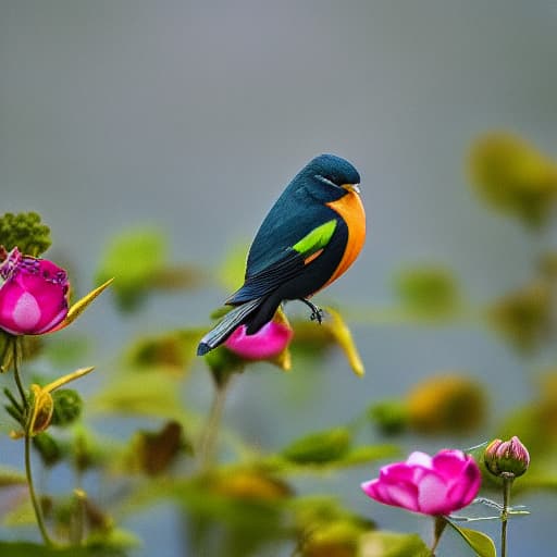  a bird on a clover leaf in Halloween with a dead rose and the bride singing hyperrealistic, full body, detailed clothing, highly detailed, cinematic lighting, stunningly beautiful, intricate, sharp focus, f/1. 8, 85mm, (centered image composition), (professionally color graded), ((bright soft diffused light)), volumetric fog, trending on instagram, trending on tumblr, HDR 4K, 8K