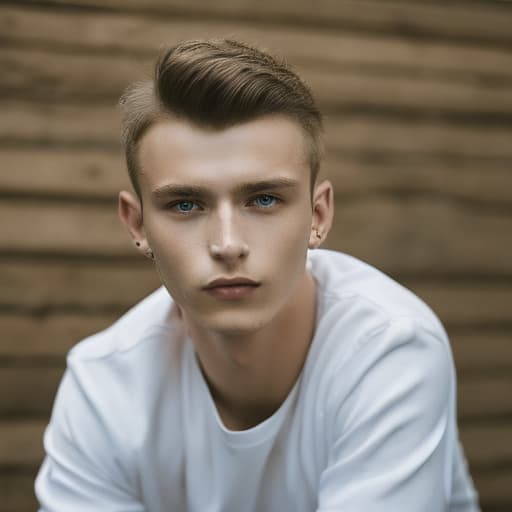 portrait+ style Czech Republic twink brunette hunk dude face