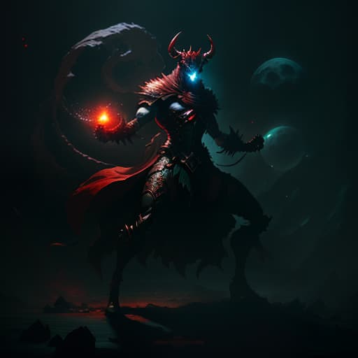  Shadow of a dancing devil against the backdrop of a large blood red round moon., epic concept art by barlowe wayne, ruan jia, light effect, volumetric light, 3d, ultra clear detailed, octane render, 8k, dark green hyperrealistic, full body, detailed clothing, highly detailed, cinematic lighting, stunningly beautiful, intricate, sharp focus, f/1. 8, 85mm, (centered image composition), (professionally color graded), ((bright soft diffused light)), volumetric fog, trending on instagram, trending on tumblr, HDR 4K, 8K