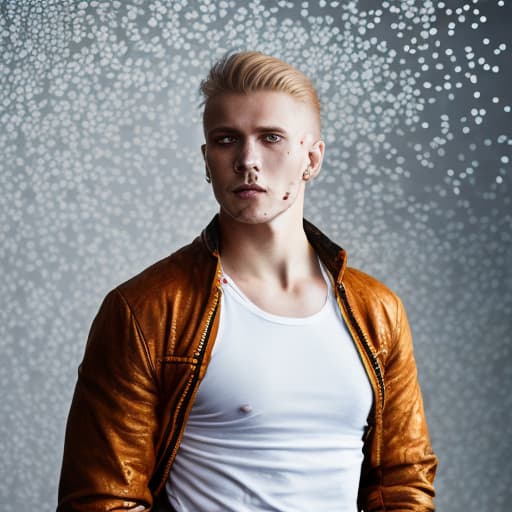 portrait+ style Russian LGBT queer dancer blonde hunk dude face