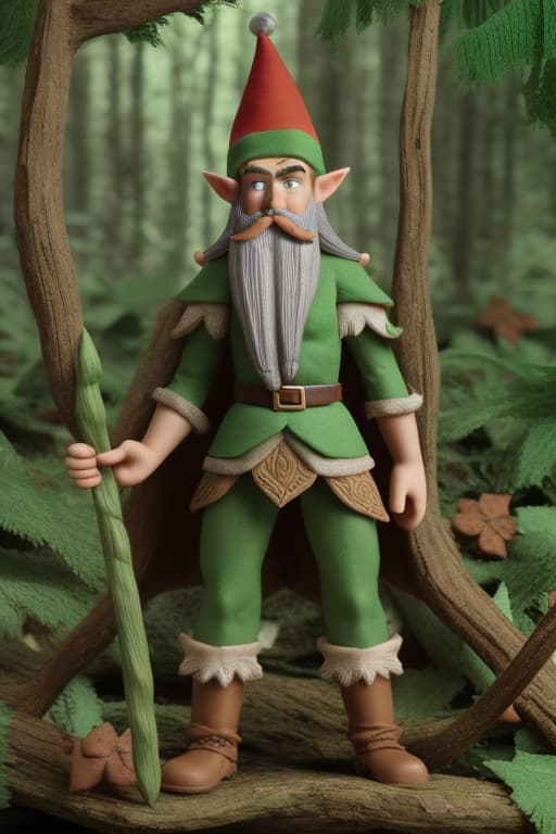  bearded elf in a forest