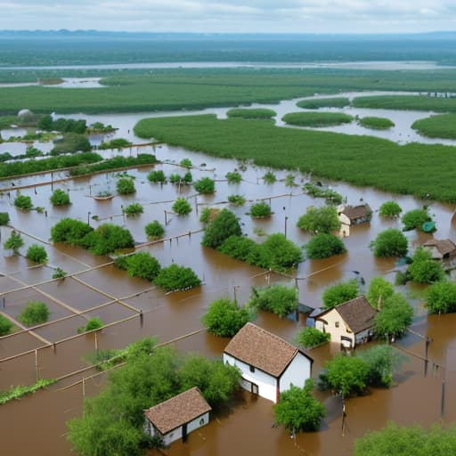  flooded villages,