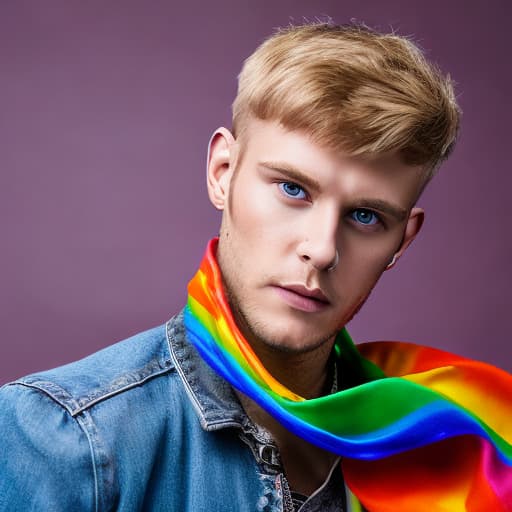 portrait+ style Russian LGBT queer TV show actor blonde hunk dude face