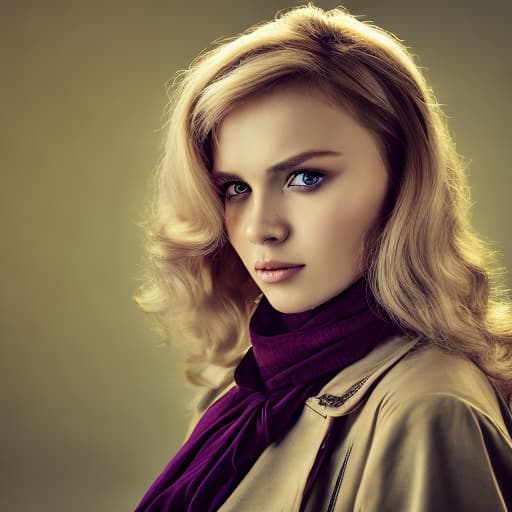 portrait+ style Russian queer TV actress blonde female face