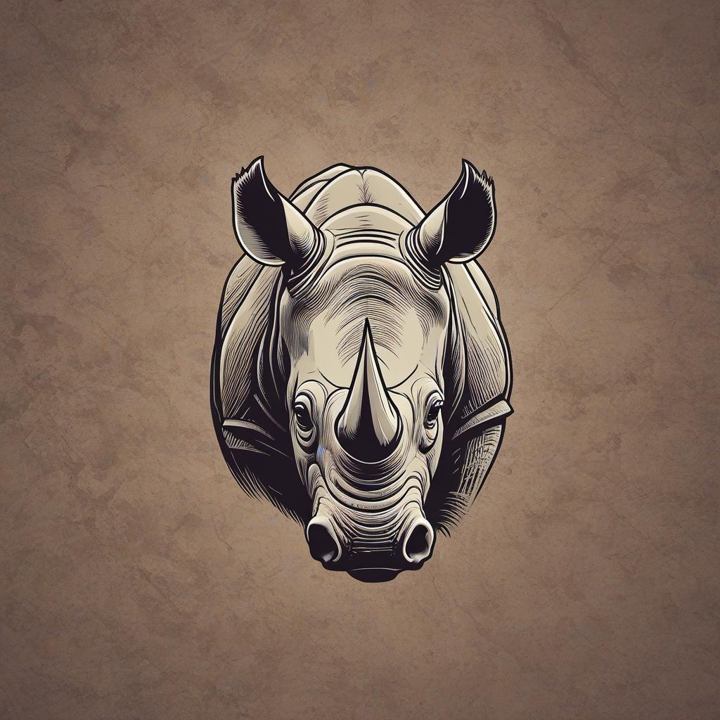  a rhinoceros logo with a mavericks written on it, mythological style