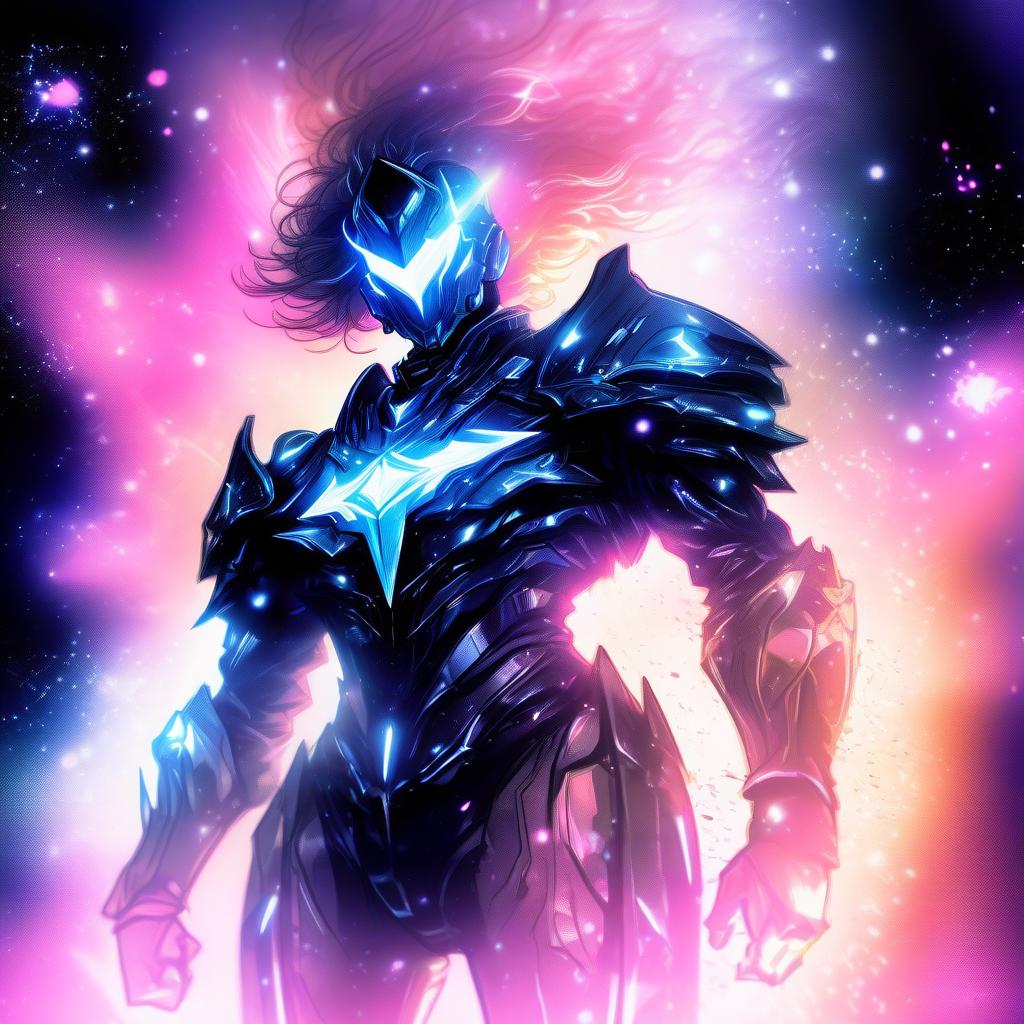  (ink sketch:1.2), (art by style of ross tran:1.4), space knight male in black spacesuit armor standing next to spaceship, traditional media, watercolor, fantasy illustration, soft colors, final fantasy, the knight of star, beautiful mysterious clouds, in a magical world, illuminated by a silvery glow. on a dark background of complex texture: stars, silver dust, abstract electric sparks, neon flashes and mystical glow. high contrast of the drawing and background. surrealism, fantasy with elements of modernity. high detail, high quality, 8k