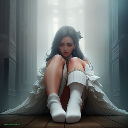  girl with lemon feet socks hyperrealistic, full body, detailed clothing, highly detailed, cinematic lighting, stunningly beautiful, intricate, sharp focus, f/1. 8, 85mm, (centered image composition), (professionally color graded), ((bright soft diffused light)), volumetric fog, trending on instagram, trending on tumblr, HDR 4K, 8K