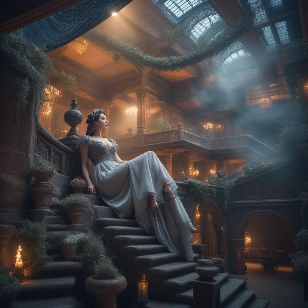  Beautiful theater hyperrealistic, full body, detailed clothing, highly detailed, cinematic lighting, stunningly beautiful, intricate, sharp focus, f/1. 8, 85mm, (centered image composition), (professionally color graded), ((bright soft diffused light)), volumetric fog, trending on instagram, trending on tumblr, HDR 4K, 8K