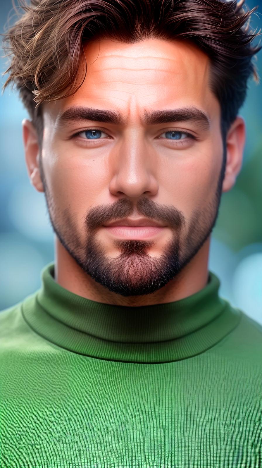  (8k, photorealistic, raw photo, best quality: 1.4), (photorealistic:1.4), (realistic face), realistic eyes, (realistic skin), ((((masterpiece)))), best quality, very high resolution, ultra detailed, in frame, my face, masculine, charming smile, handsome, rugged, stubble, deep set eyes, defined jawline, confident look, unique features, intense gaze, stubble, ruggedly handsome, manly, striking features, masculine, angular face, rough, chiseled features, attractive, strong jawline