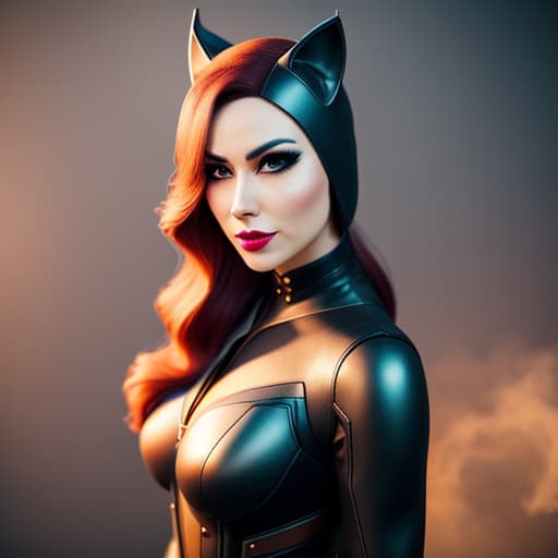  daring beautiful cosplay woman dressed as catwoman with ripped costome, soft focus, depth of field, 8k photo, hdr, professional lighting, taken with canon eos r5, 75mm lens hyperrealistic, full body, detailed clothing, highly detailed, cinematic lighting, stunningly beautiful, intricate, sharp focus, f/1. 8, 85mm, (centered image composition), (professionally color graded), ((bright soft diffused light)), volumetric fog, trending on instagram, trending on tumblr, HDR 4K, 8K