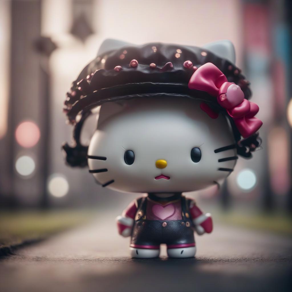  cinematic film still the character of hello kitty is very angry. . shallow depth of field, vignette, highly detailed, high budget, bokeh, cinemascope, moody, epic, gorgeous, film grain, grainy