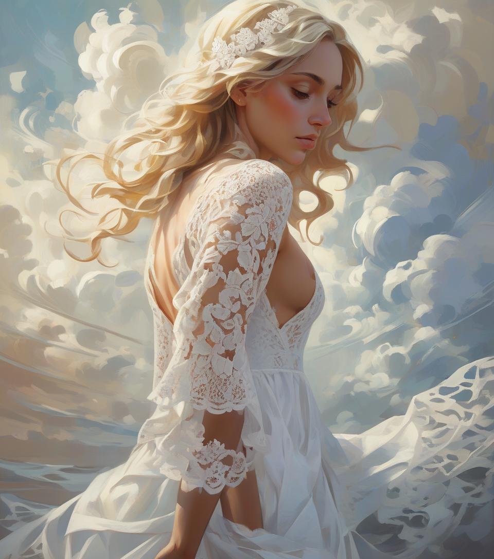  white lace, by rhads, best quality, masterpiece, very aesthetic, perfect composition, intricate details, ultra detailed