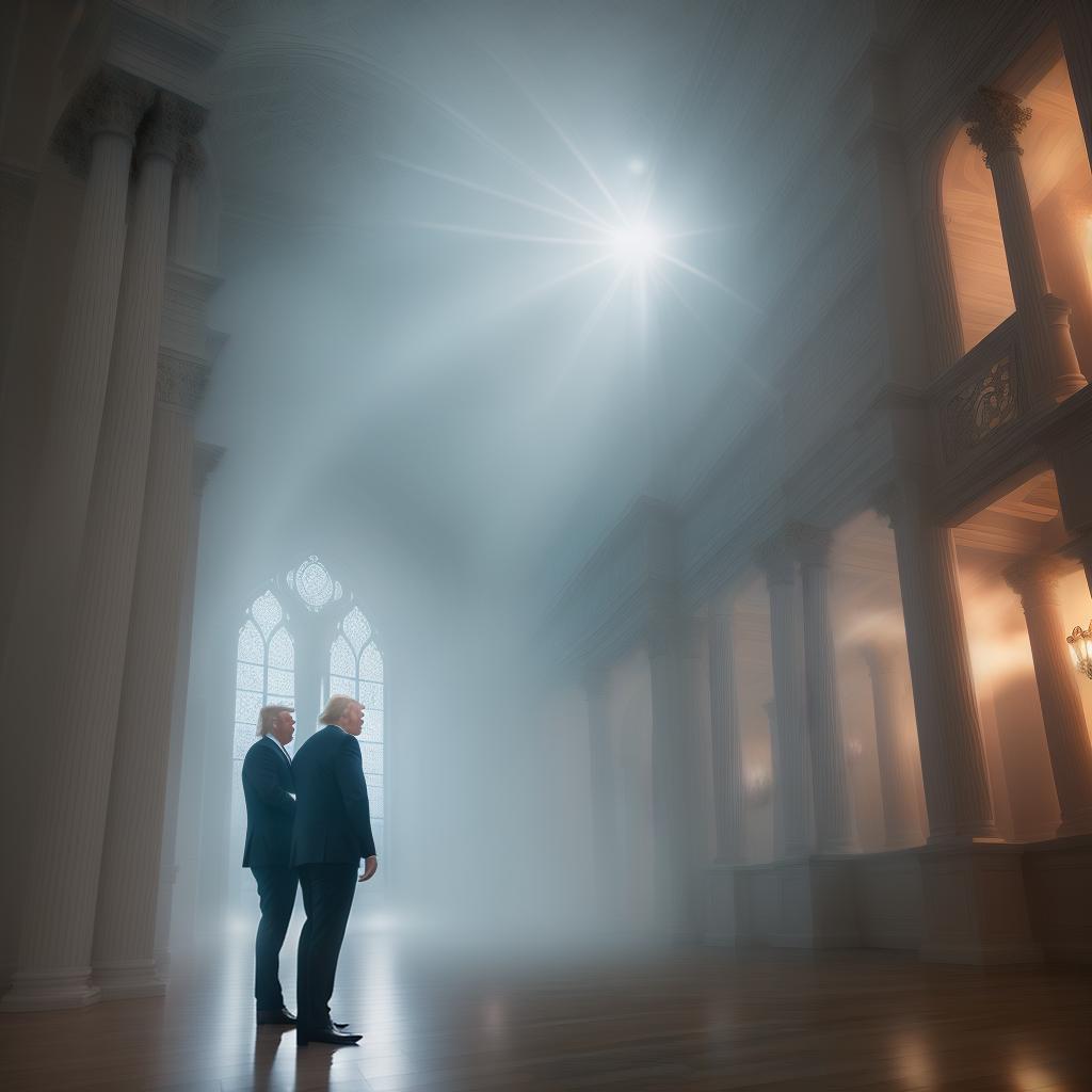  I need a photo of Donald Trump protecting a synagogue, (high detailed skin:1.2), 8k uhd, dslr, soft lighting, high quality, film grain, Fujifilm XT3 hyperrealistic, full body, detailed clothing, highly detailed, cinematic lighting, stunningly beautiful, intricate, sharp focus, f/1. 8, 85mm, (centered image composition), (professionally color graded), ((bright soft diffused light)), volumetric fog, trending on instagram, trending on tumblr, HDR 4K, 8K