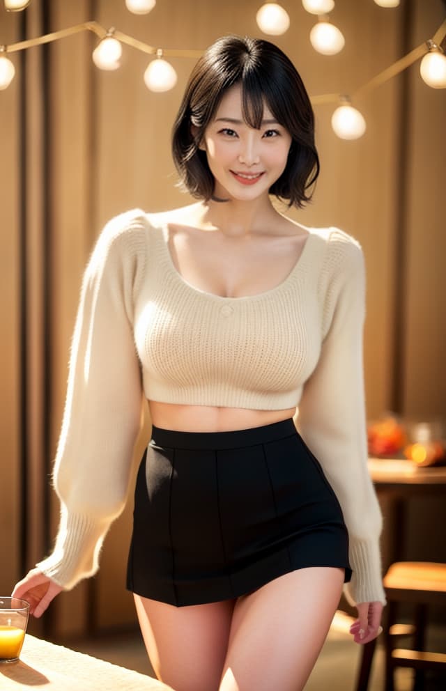  (Table Top: 1.3), (16K, Real, RAW Photo, Highest Quality: 1.4), (((Actress Rena Torindoru))), (Big Smile), (Black Hair), (Short Bob Hair)), Perfect Anatomy, (Delicate and Beautiful Eyes: 1. 3), (45 degrees diagonal from above) (Natural Light)), (Lolita Fashion ) ((mini skirt)) (((exposed thighs))) ((showing panties)) hyperrealistic, full body, detailed clothing, highly detailed, cinematic lighting, stunningly beautiful, intricate, sharp focus, f/1. 8, 85mm, (centered image composition), (professionally color graded), ((bright soft diffused light)), volumetric fog, trending on instagram, trending on tumblr, HDR 4K, 8K