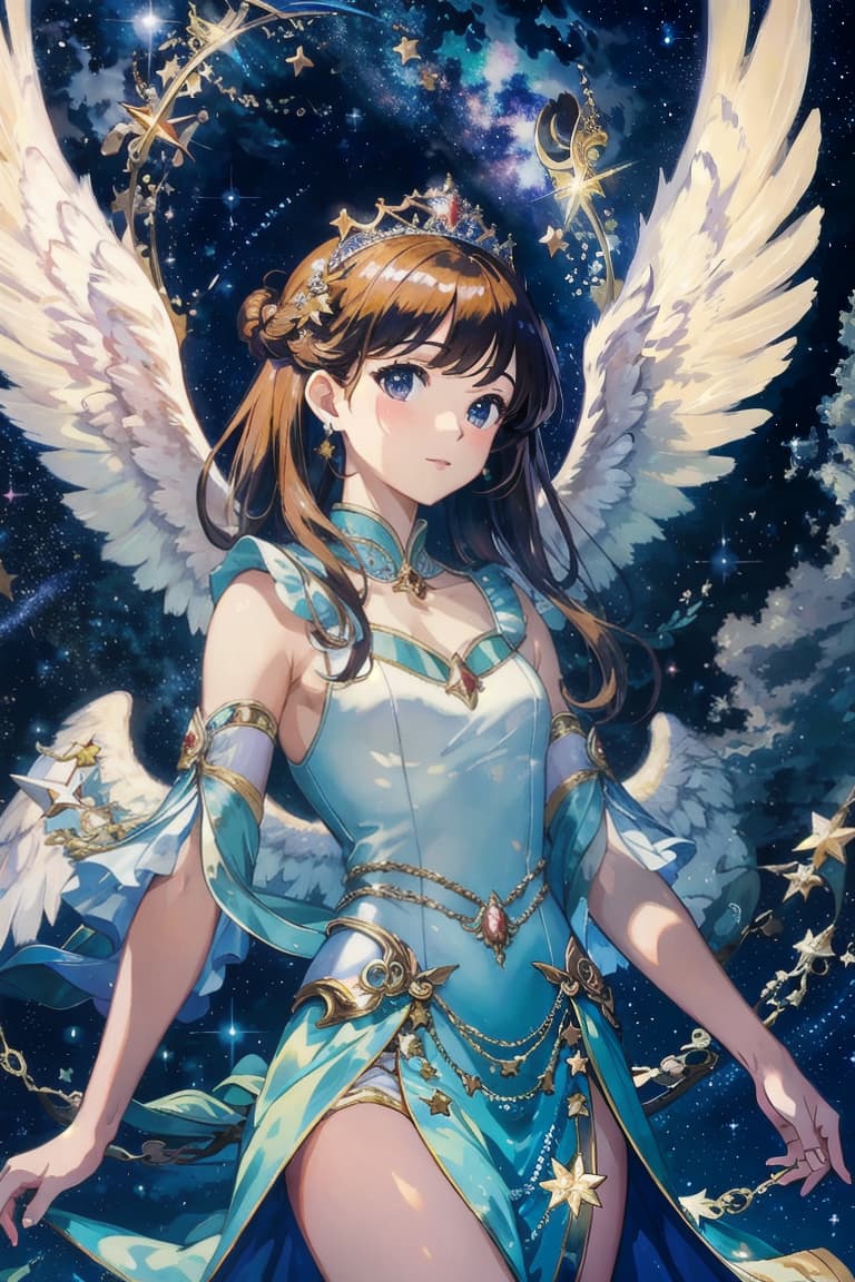  master piece , best quality,angels, starry skies, princesses