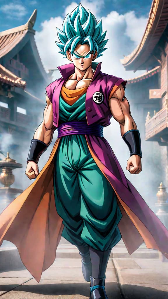  anime art: zeno from dragon ball super obliterating universes 13, 14, and 15 with a thought. hyperrealistic, full body, detailed clothing, highly detailed, cinematic lighting, stunningly beautiful, intricate, sharp focus, f/1. 8, 85mm, (centered image composition), (professionally color graded), ((bright soft diffused light)), volumetric fog, trending on instagram, trending on tumblr, HDR 4K, 8K