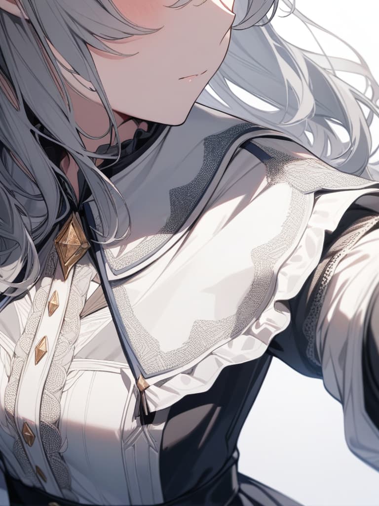  cute, subculture, gray hair, moe sleeves, cute clothes, masterpiece, best quality,8k,ultra detailed,high resolution,an extremely delicate and beautiful,hyper detail