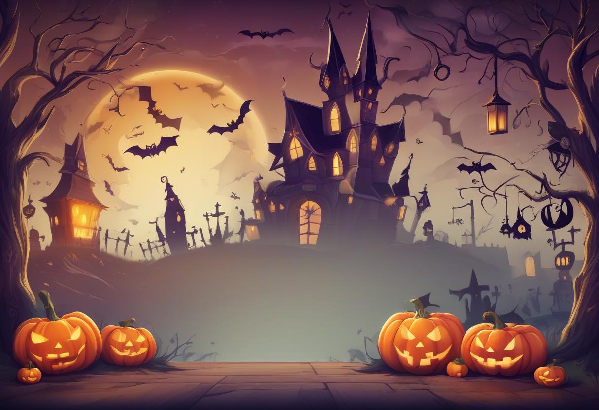  halloween event background with charming upscale pumpkins