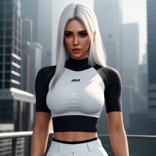   , white shorts, black tight top with a  hyperrealistic, full body, detailed clothing, highly detailed, cinematic lighting, stunningly beautiful, intricate, sharp focus, f/1. 8, 85mm, (centered image composition), (professionally color graded), ((bright soft diffused light)), volumetric fog, trending on instagram, trending on tumblr, HDR 4K, 8K