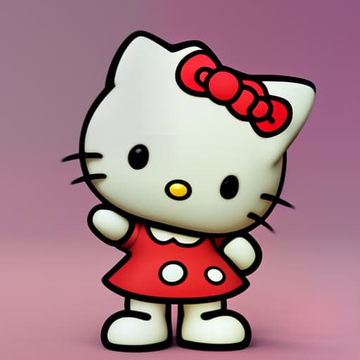  the character of hello kitty is very angry.