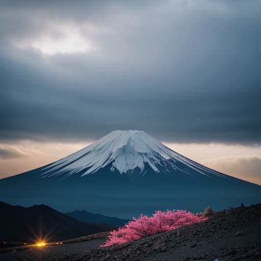  cat ,mount fuji hyperrealistic, full body, detailed clothing, highly detailed, cinematic lighting, stunningly beautiful, intricate, sharp focus, f/1. 8, 85mm, (centered image composition), (professionally color graded), ((bright soft diffused light)), volumetric fog, trending on instagram, trending on tumblr, HDR 4K, 8K