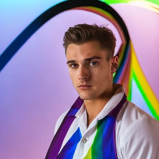 portrait+ style British LGBT queer gymnast hunk dude face