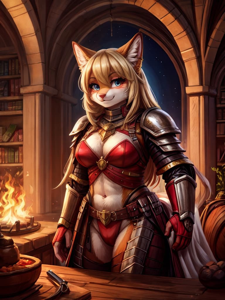  blond hair woman in armor