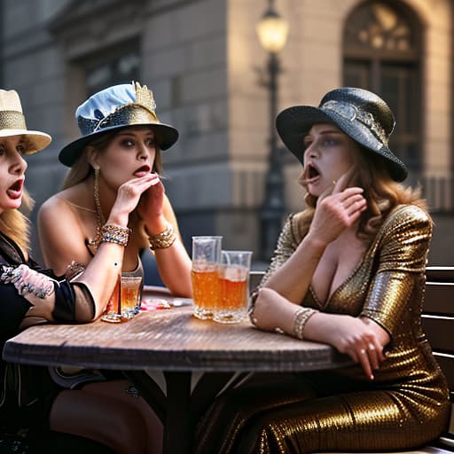  amazing, beautiful, inspiring, radiant, magnificent, luxurious, beautiful, detailed, masterpiece. drunk drinkers alkashes in uncomfortable hats, fighting for a stack of vodka, in the background swearing grandmother, street, on the bench