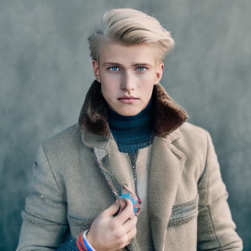 portrait+ style Russian LGBT queer twink blonde hunk dude face