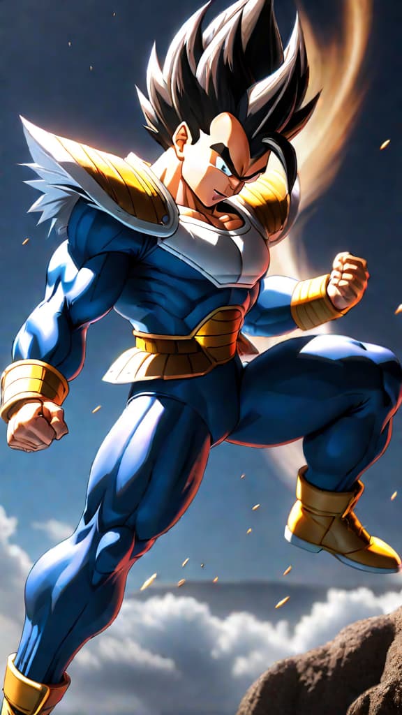  visualize vegeta from dragon ball mastering hakai energy, erasing with sheer willpower as a god of destruction. hyperrealistic, full body, detailed clothing, highly detailed, cinematic lighting, stunningly beautiful, intricate, sharp focus, f/1. 8, 85mm, (centered image composition), (professionally color graded), ((bright soft diffused light)), volumetric fog, trending on instagram, trending on tumblr, HDR 4K, 8K