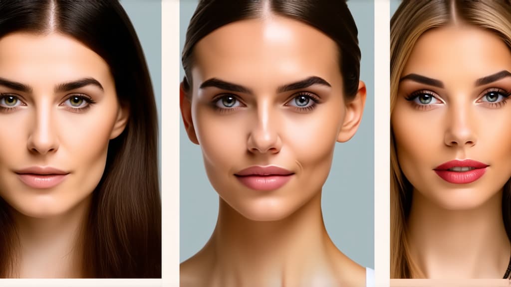  different beauty. set of different female heads on light background. different races and nationalities. ar 16:9, (natural skin texture), highly detailed face, depth of field, hyperrealism, soft light, muted colors