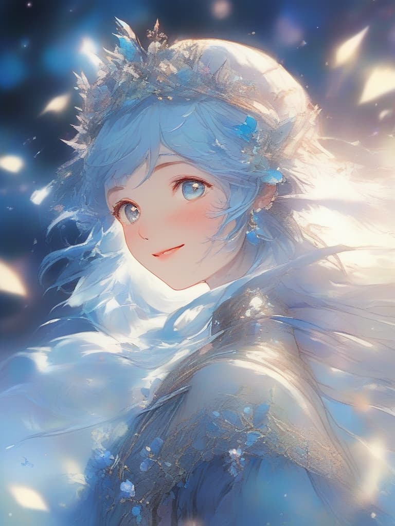  a masterpiece! beautiful girl,delicate light blue hair color,swaying hair,shining eyes like jewels,smiling face,many light particles,blooming flowers,big sword,fantasy clothes,fantasy,wonder,high quality,16k