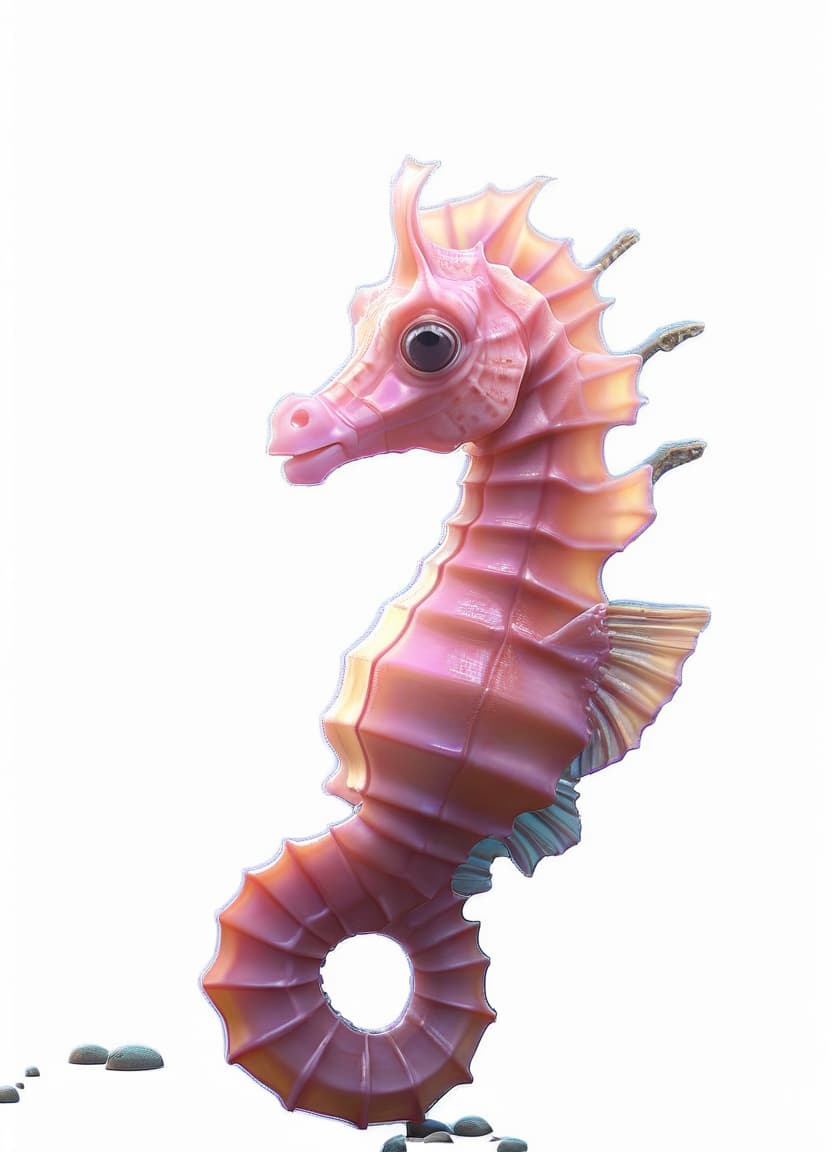  seahorse realistic 3d