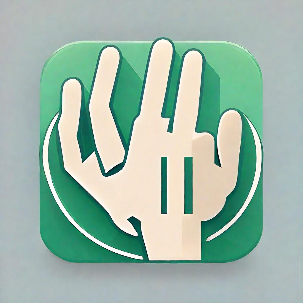  app icon of hand plant building