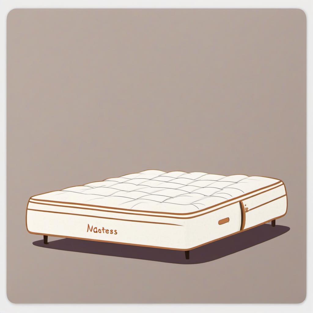  minimalist style draw a mattress in retro style . simple, clean, uncluttered, modern, elegant, sticker