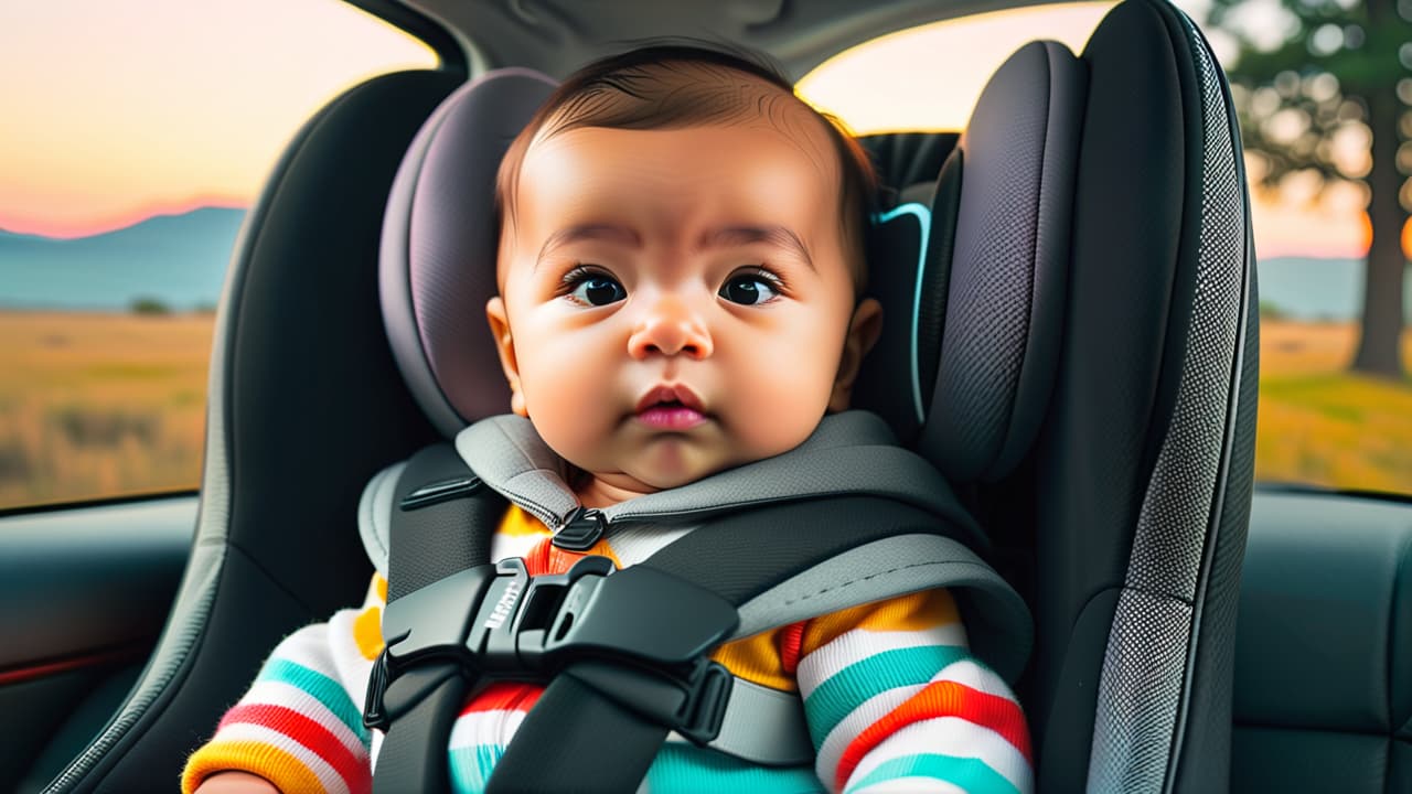  create a split image comparison: on one side, a sleek, modern infant car seat with a cozy interior and a handle, and on the other, a versatile convertible car seat with multiple recline positions and adjustable straps. hyperrealistic, full body, detailed clothing, highly detailed, cinematic lighting, stunningly beautiful, intricate, sharp focus, f/1. 8, 85mm, (centered image composition), (professionally color graded), ((bright soft diffused light)), volumetric fog, trending on instagram, trending on tumblr, HDR 4K, 8K