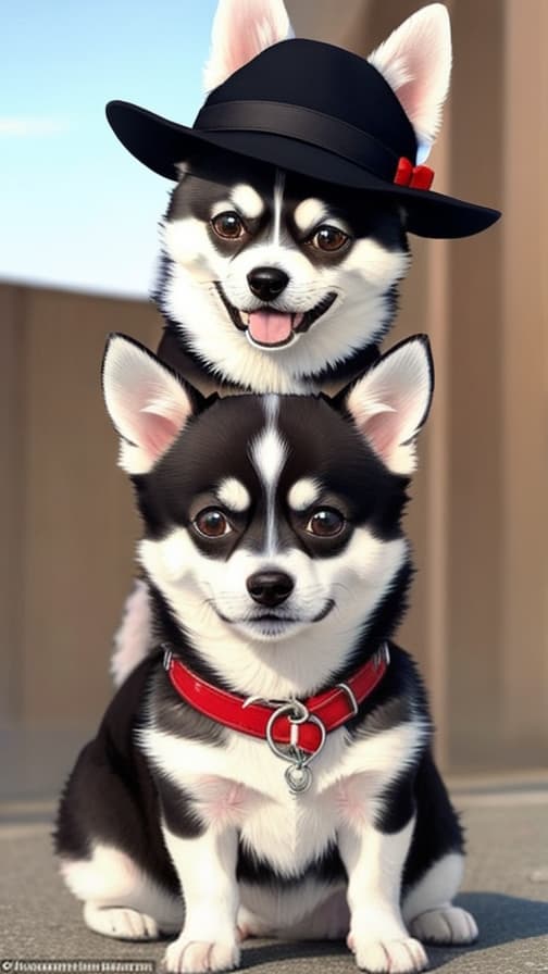  A Chihuahua who loves huskies has proudly posted on social media of himself wearing a hat shaped like a husky's head.